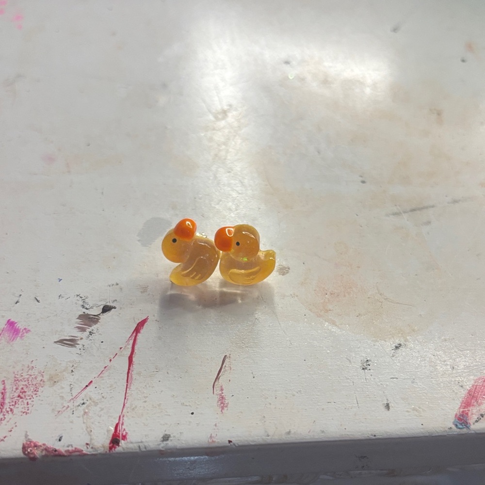 Claire's Yellow Duck Earrings